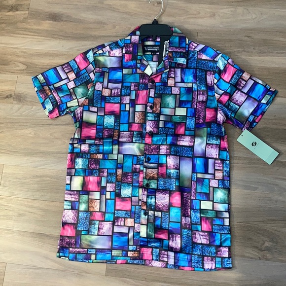 Men’s retro colorful print silky smooth touch size S - Picture 3 of 16